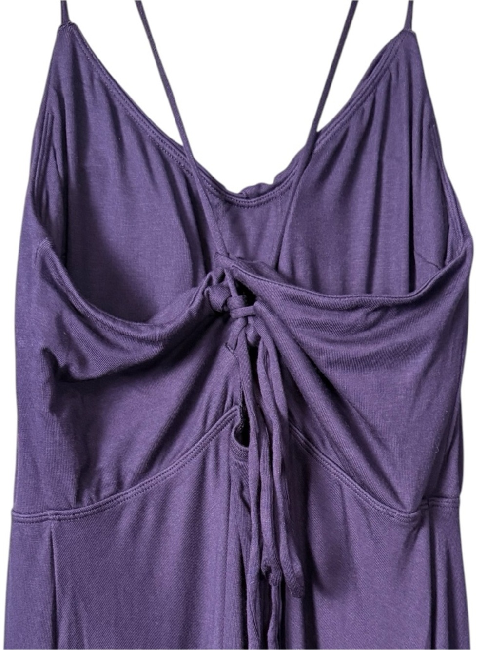 Halara Ribbed Cowl Neck Lace Up Maxi Dress in Nightfall Blue Size Medium - Picture 9 of 12
